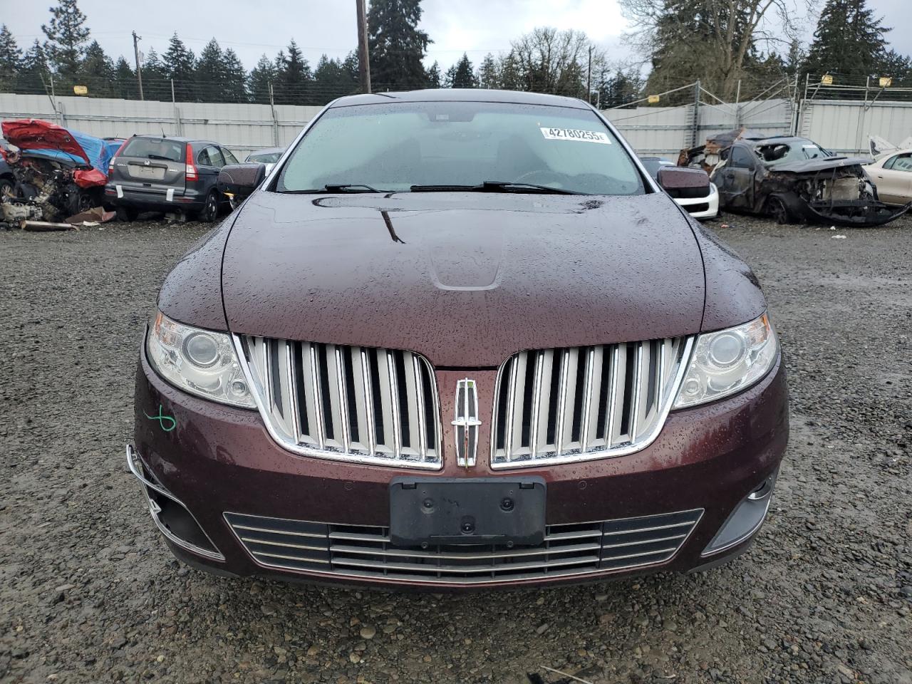 2009 Lincoln MKS VIN 1LNHM93R49G604625 Copart auction photo, front end damage thumbnail 5