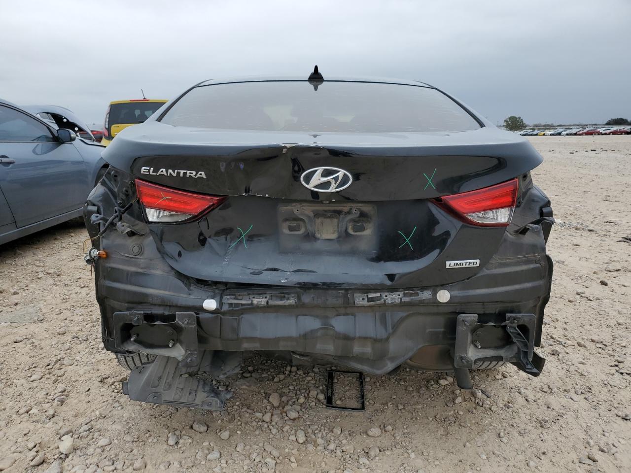 2015 Hyundai Elantra VIN 5NPDH4AE0FH616935 Copart auction photo, rear end damage thumbnail 6
