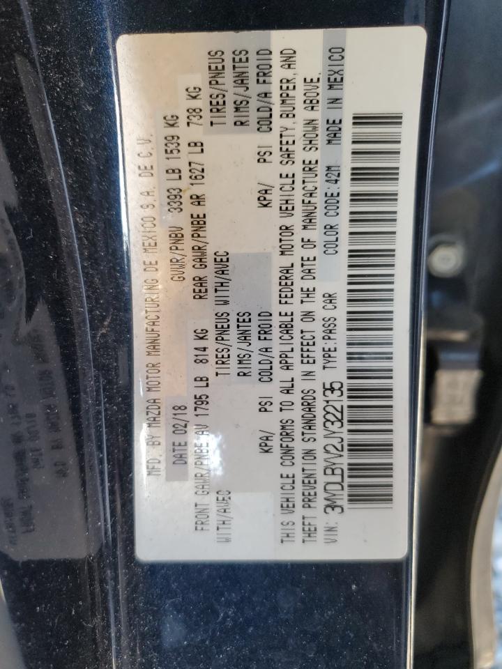2018 Toyota Yaris VIN 3MYDLBYV2JY322135 Copart auction photo, rear end / side damage thumbnail 12