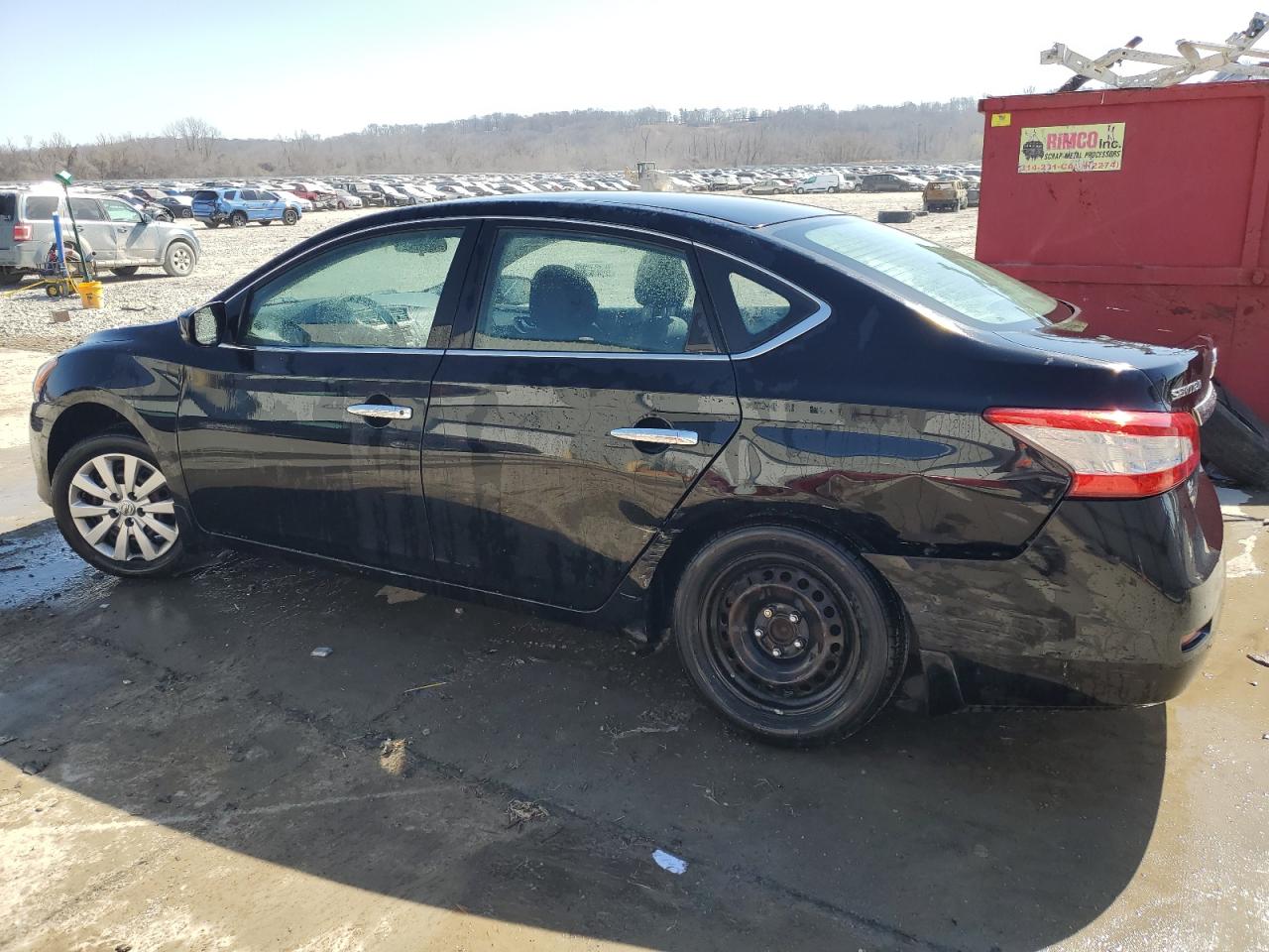 2015 Nissan Sentra VIN 3N1AB7AP1FY346384 Copart auction photo, side / rear end damage thumbnail 2