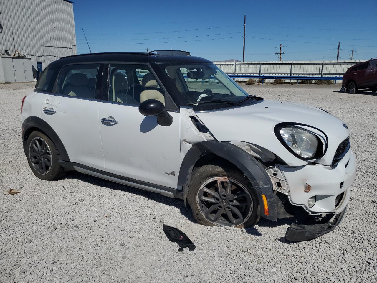 2015 MINI Cooper VIN WMWZC5C58FWP48310 Copart auction photo, all over damage thumbnail 4