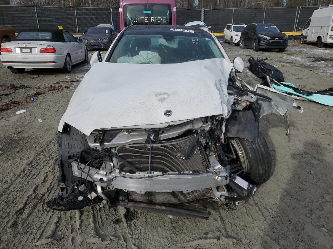2017 Mercedes-Benz C-klasse VIN WDDWF4KB1HR296920 Copart auction photo, front end damage thumbnail 5