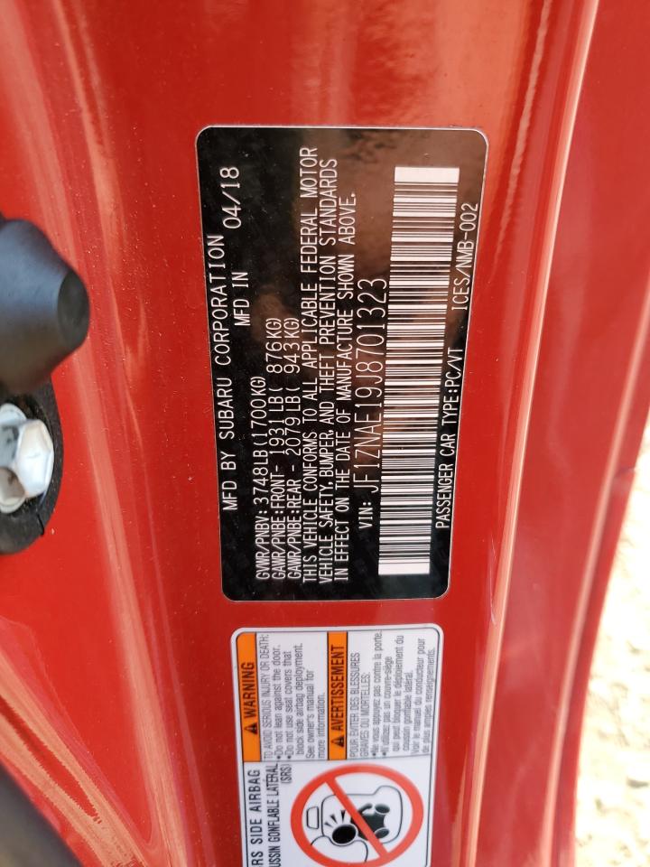 2018 Toyota GT86 VIN JF1ZNAE19J8701323 Copart auction photo, front end damage thumbnail 12