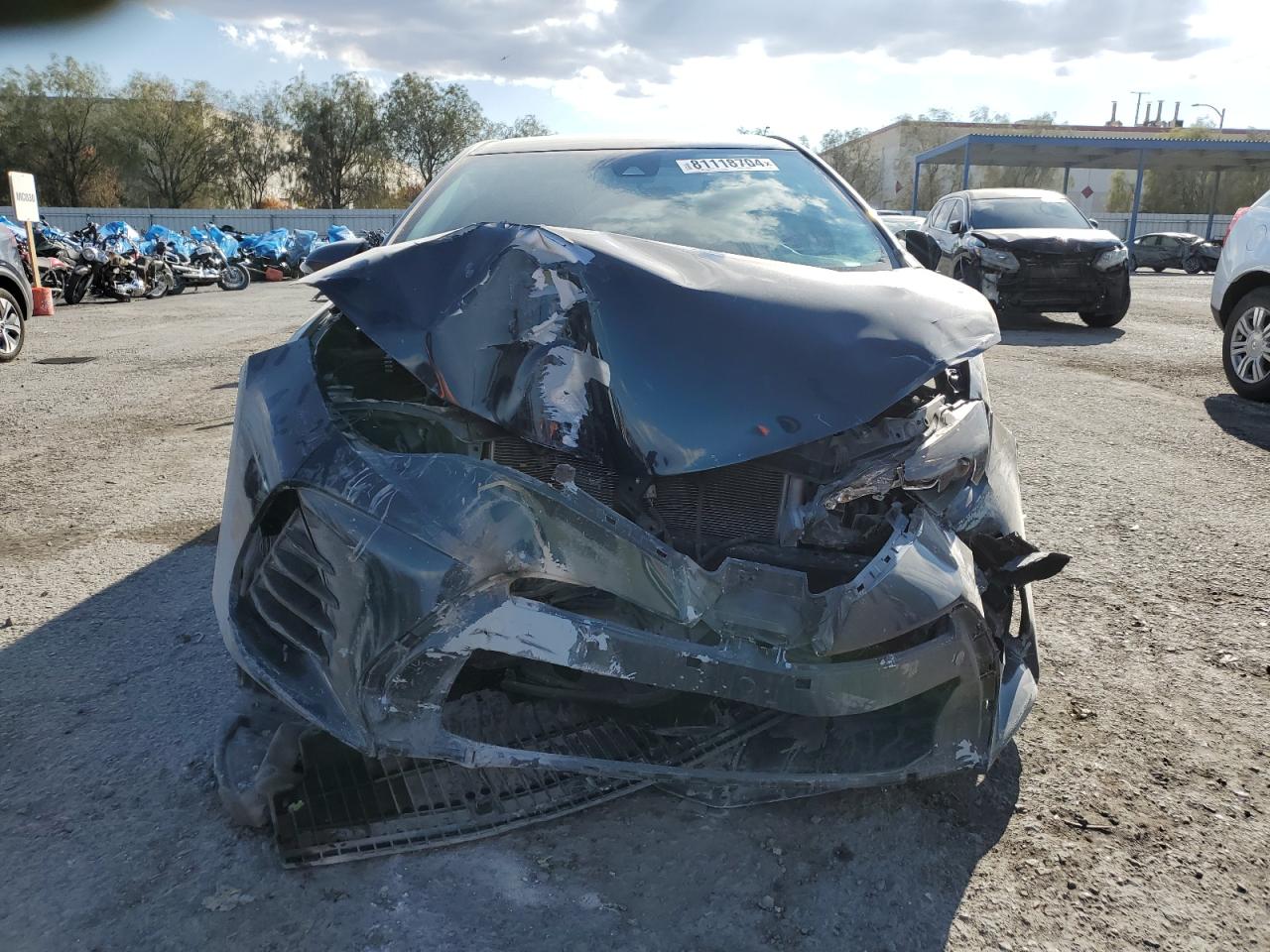 2018 Toyota Corolla VIN 5YFBURHE7JP805969 Copart auction photo, front end / side damage thumbnail 5