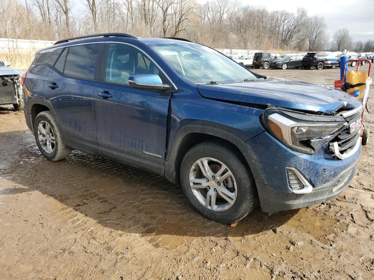 2021 GMC Terrain VIN 3GKALMEV9ML364356 Copart auction photo, front end / side damage thumbnail 4