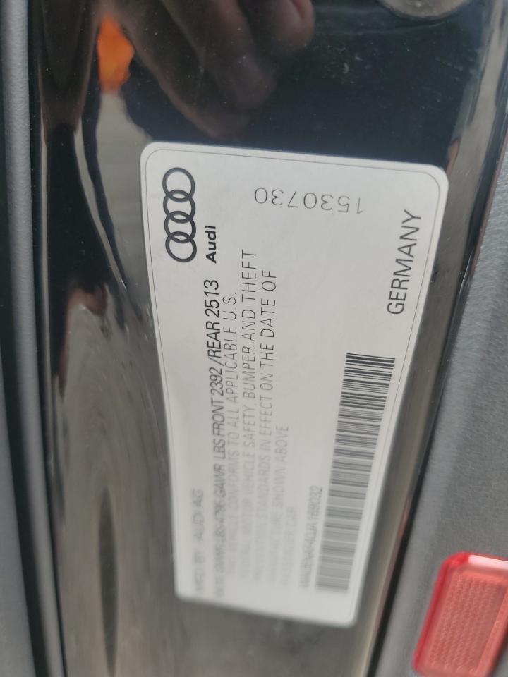 2018 Audi A4 VIN WAUENAF40JA169032 Copart auction photo, front end / minor dent/scratches damage thumbnail 12