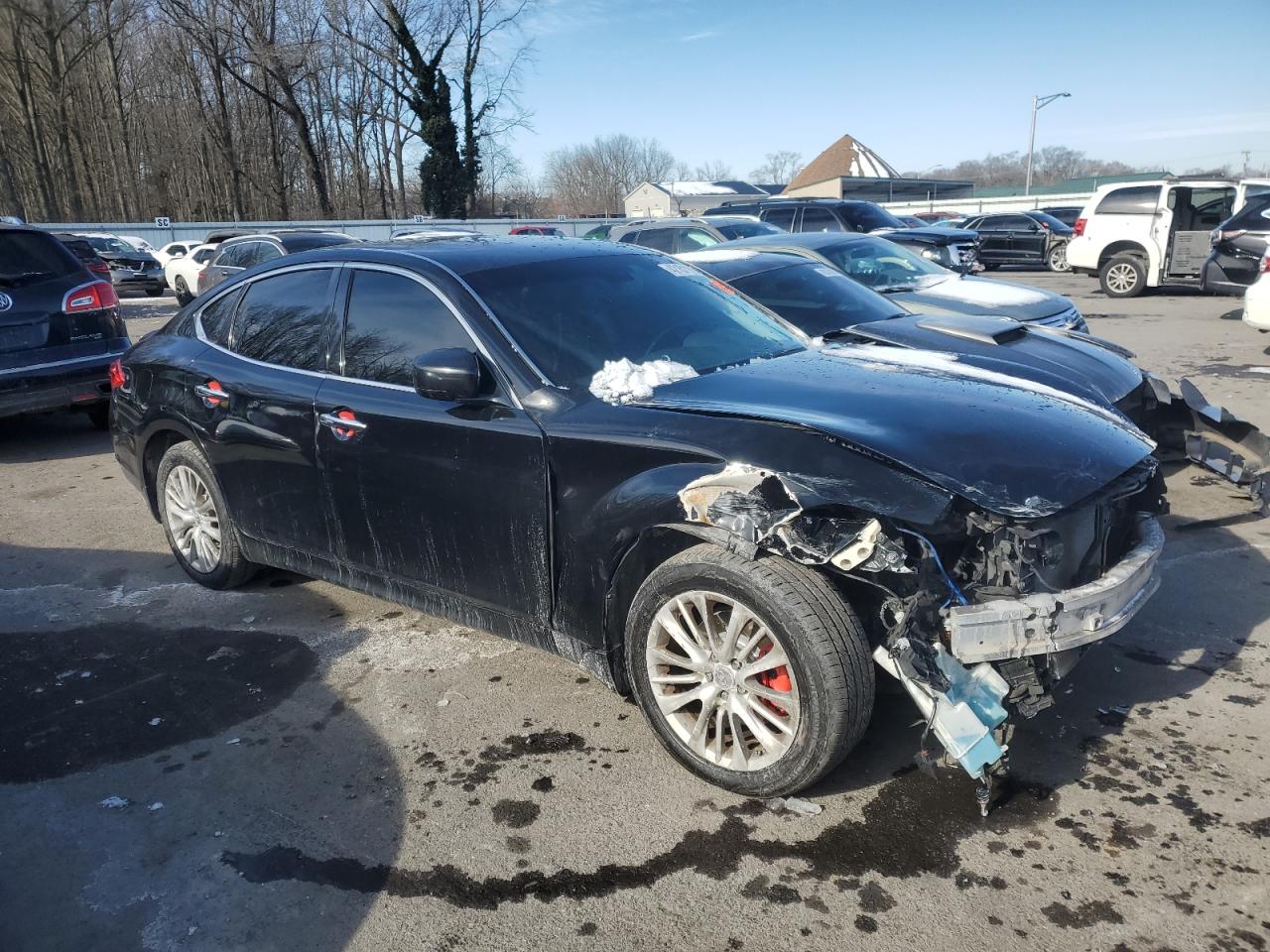 2012 Infiniti M VIN JN1BY1ARXCM393980 Copart auction photo, front end damage thumbnail 4