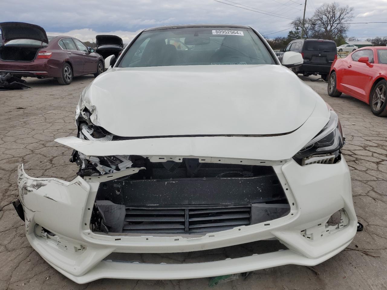 2018 Infiniti Q60 VIN JN1EV7EL0JM390338 Copart auction photo, front end damage thumbnail 5