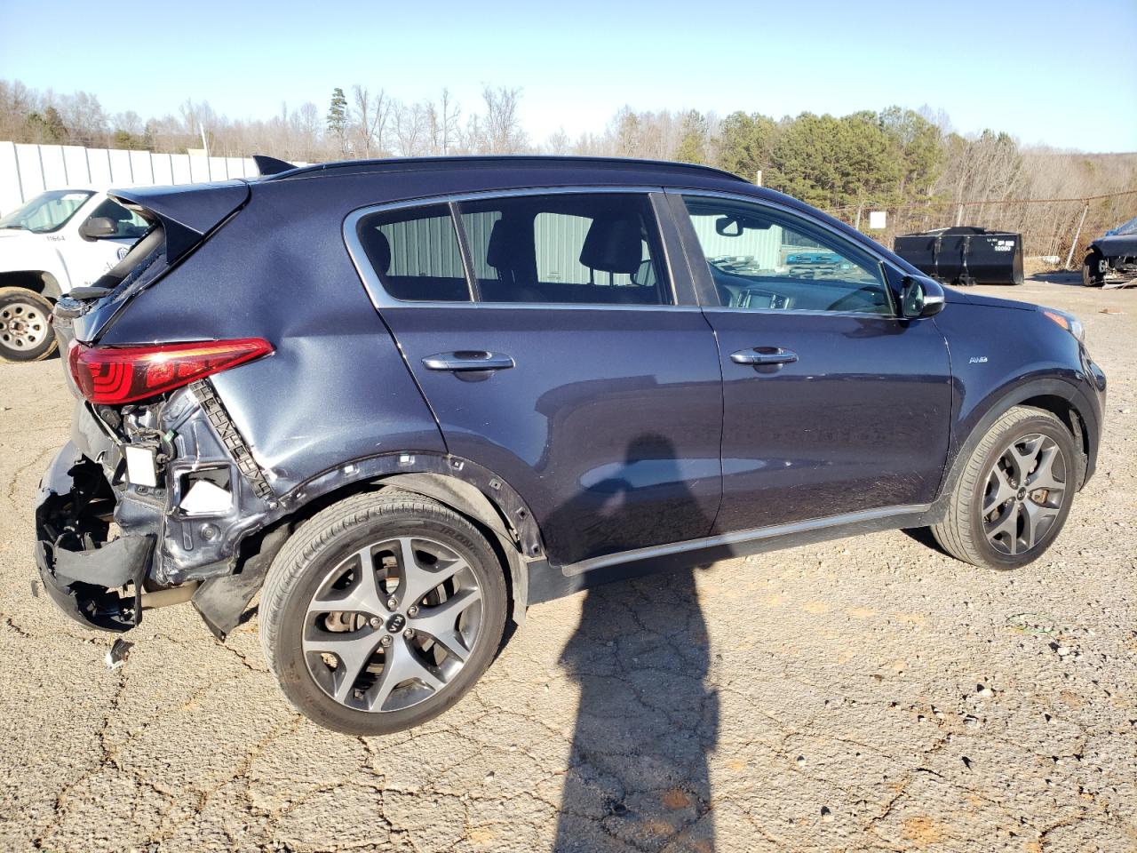 2019 KIA Sportage VIN KNDPRCA60K7595080 Copart auction photo, rear end / side damage thumbnail 3