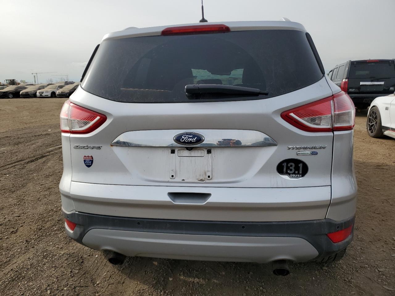 2014 Ford Escape VIN 1FMCU9J91EUB33171 Copart auction photo, top/roof / front end damage thumbnail 6