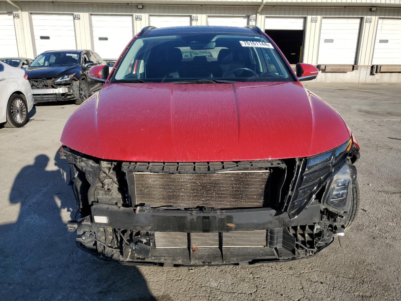 2022 Hyundai Tucson VIN 5NMJECAE9NH051862 Copart auction photo, front end / side damage thumbnail 5