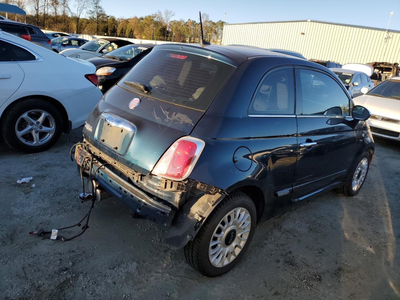 2014 Fiat 500 VIN 3C3CFFCRXET288228 Copart auction photo, rear end damage thumbnail 3