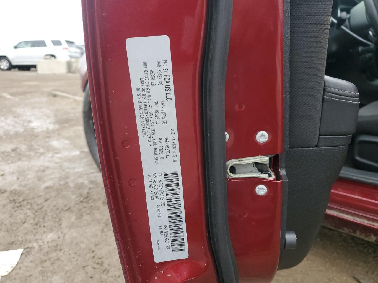 2018 Dodge Charger VIN 2C3CDXJG0JH291753 Copart auction photo, front end / side damage thumbnail 12