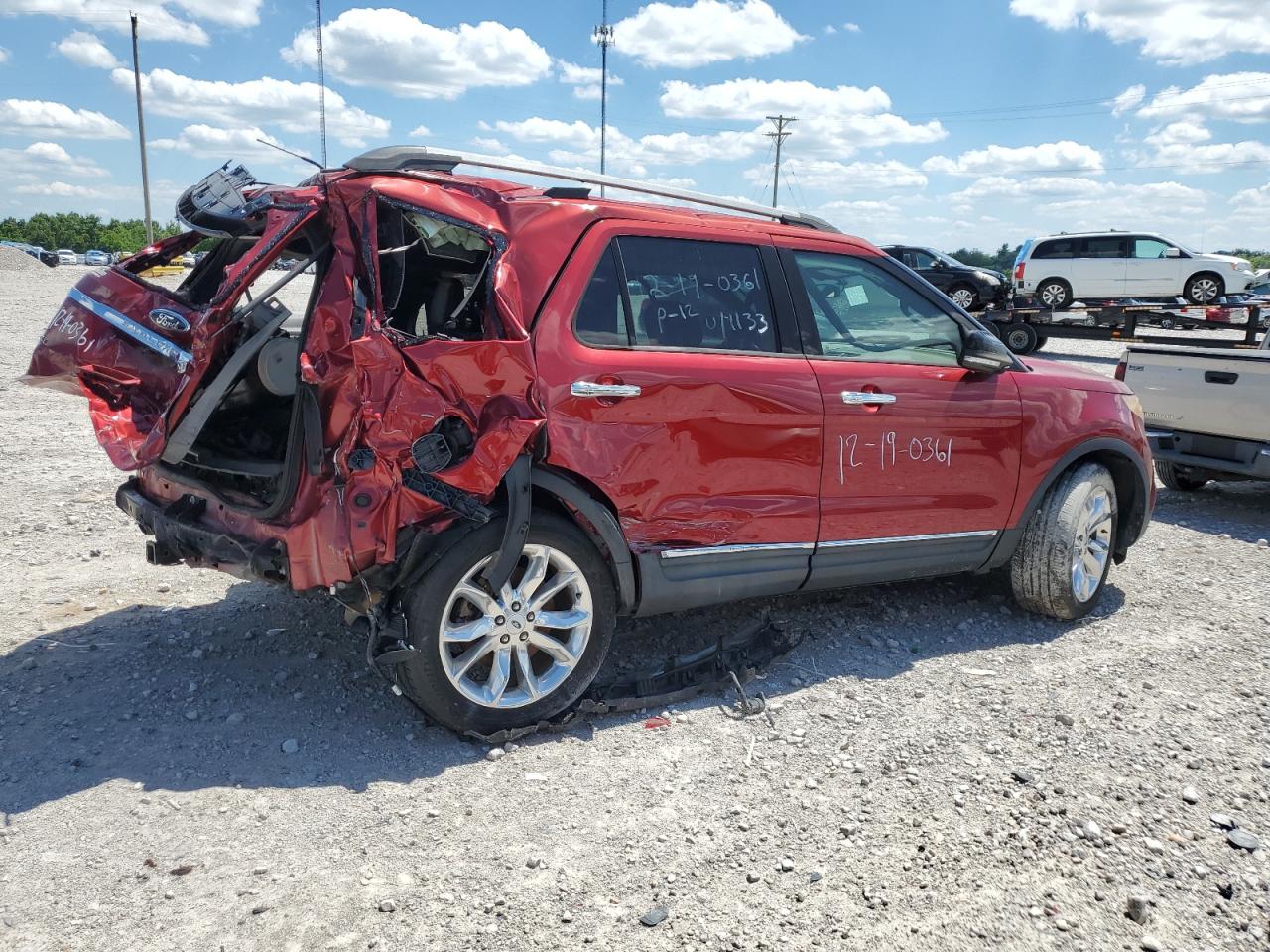 2013 Ford Explorer VIN 1FM5K7D88DGB25409 Copart auction photo, all over damage thumbnail 3