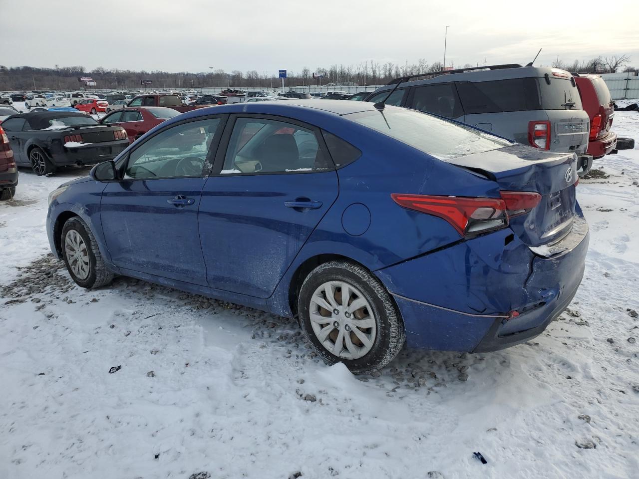 2019 Hyundai Accent VIN 3KPC24A31KE050357 Copart auction photo, vandalism damage thumbnail 2