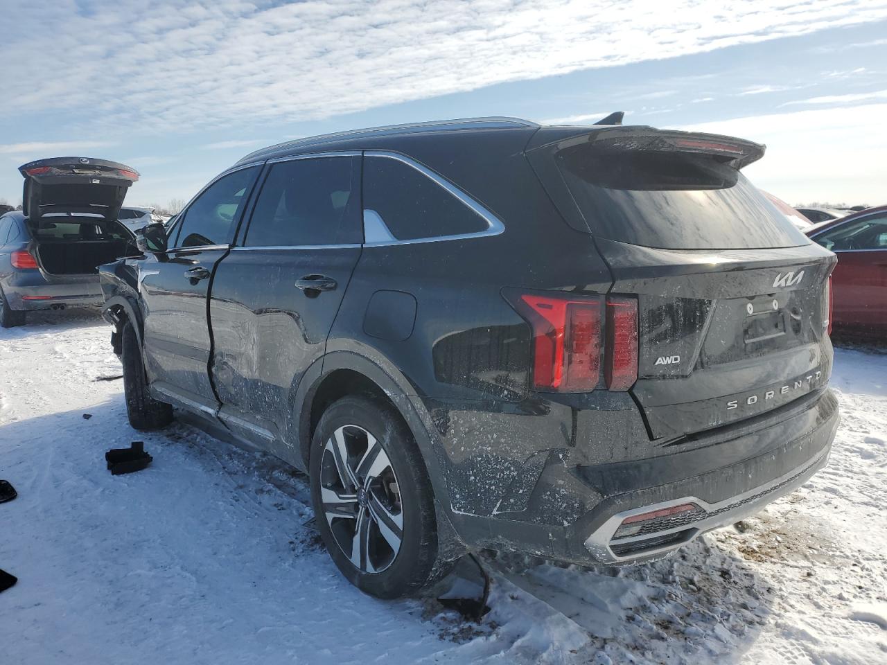 2022 KIA Sorento VIN KNDRHDLG3N5117372 Copart auction photo, front end / mechanical damage thumbnail 2