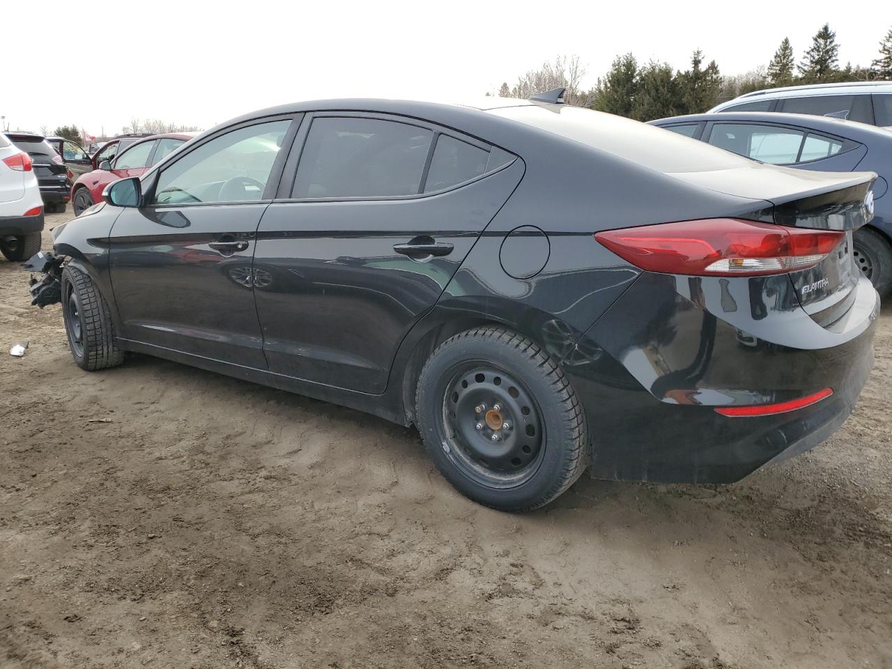 2017 Hyundai Elantra VIN KMHD84LF9HU420910 Copart auction photo, front end / rear end damage thumbnail 2