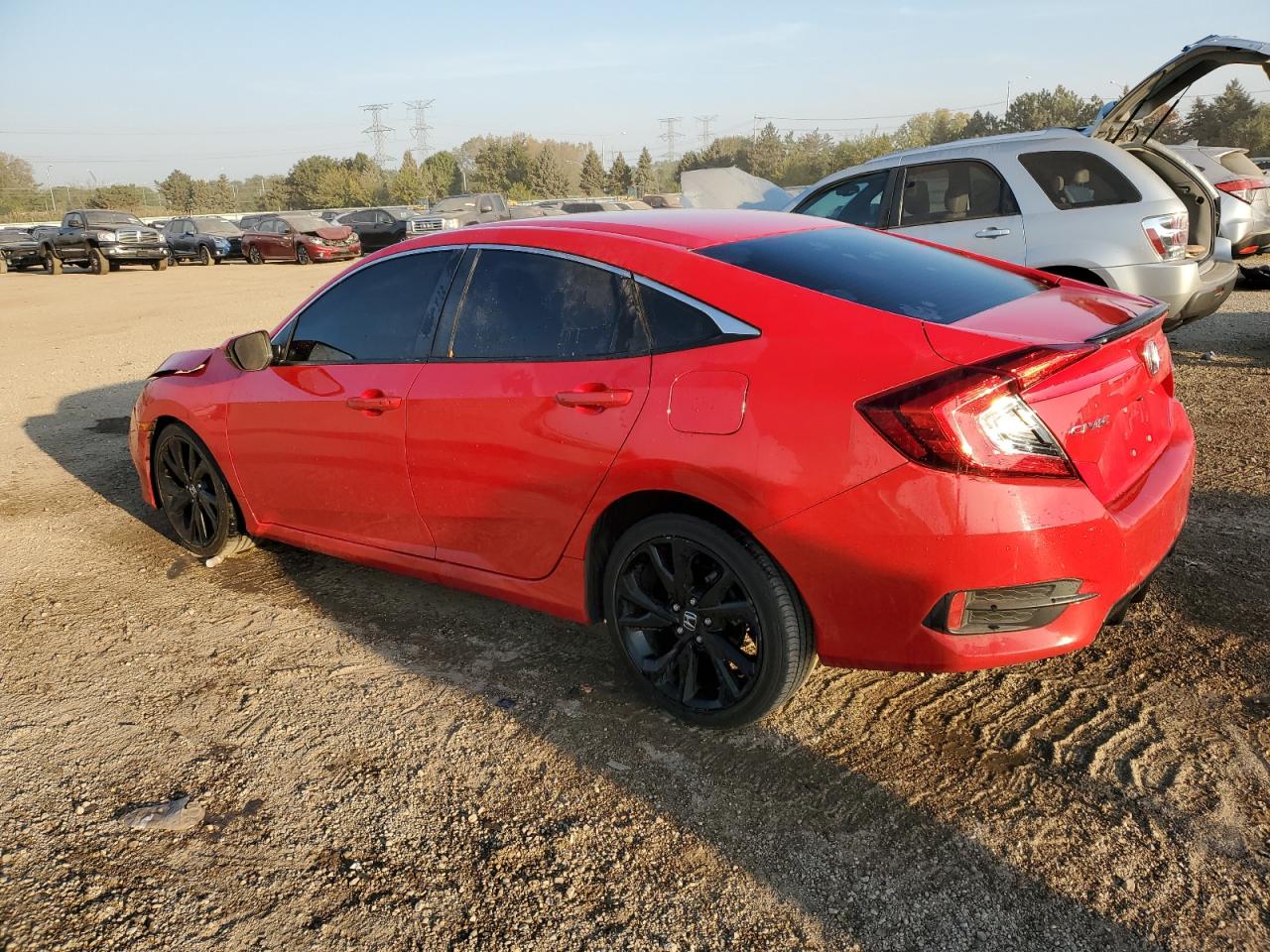 2021 Honda Civic VIN 2HGFC2F8XMH517352 Copart auction photo, front end damage thumbnail 2