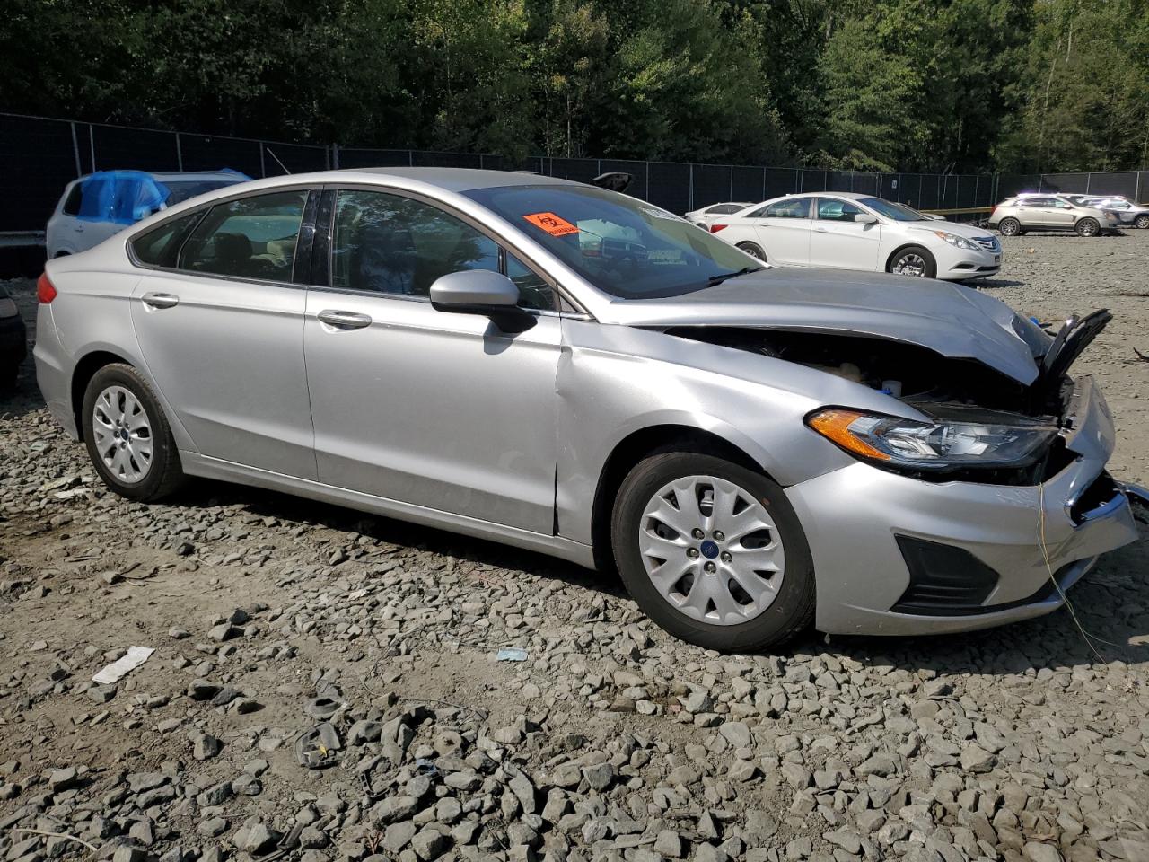 2019 Ford Fusion VIN 3FA6P0G79KR213806 Copart auction photo, front end damage thumbnail 4