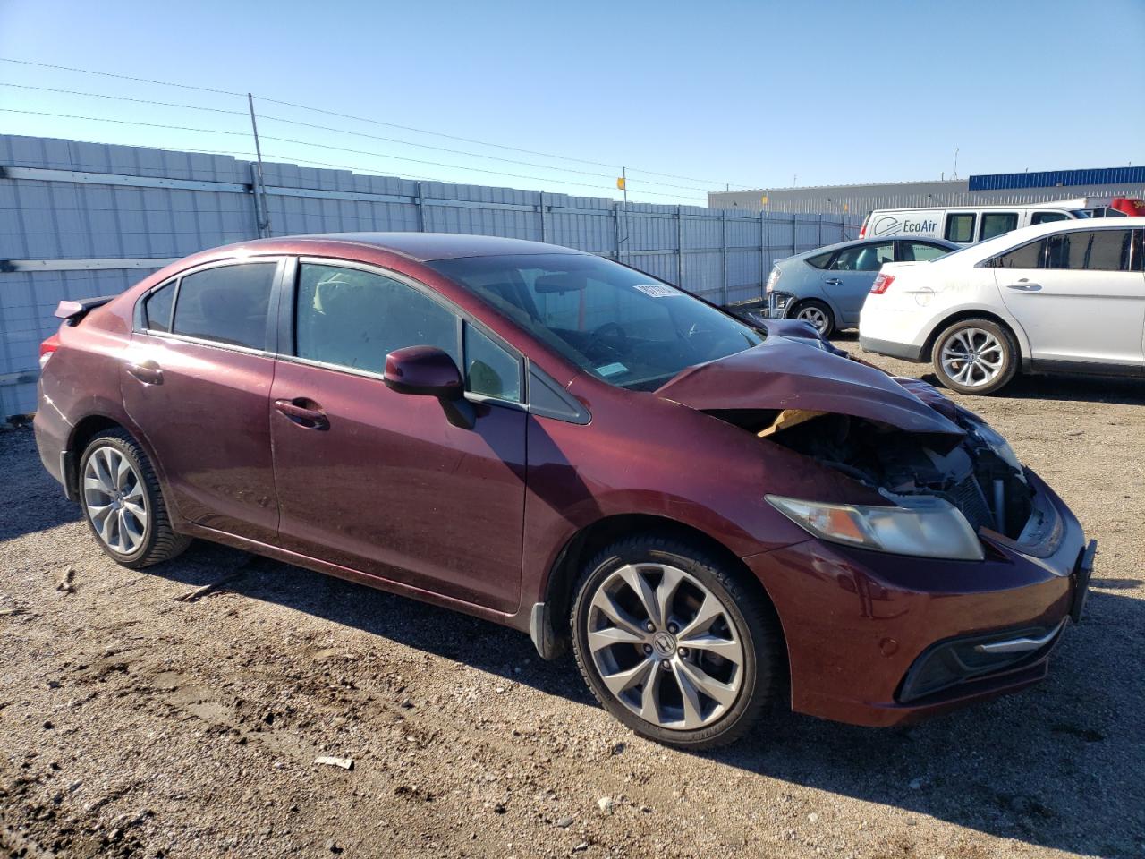 2013 Honda Civic VIN 19XFB2F57DE236757 Copart auction photo, all over damage thumbnail 4