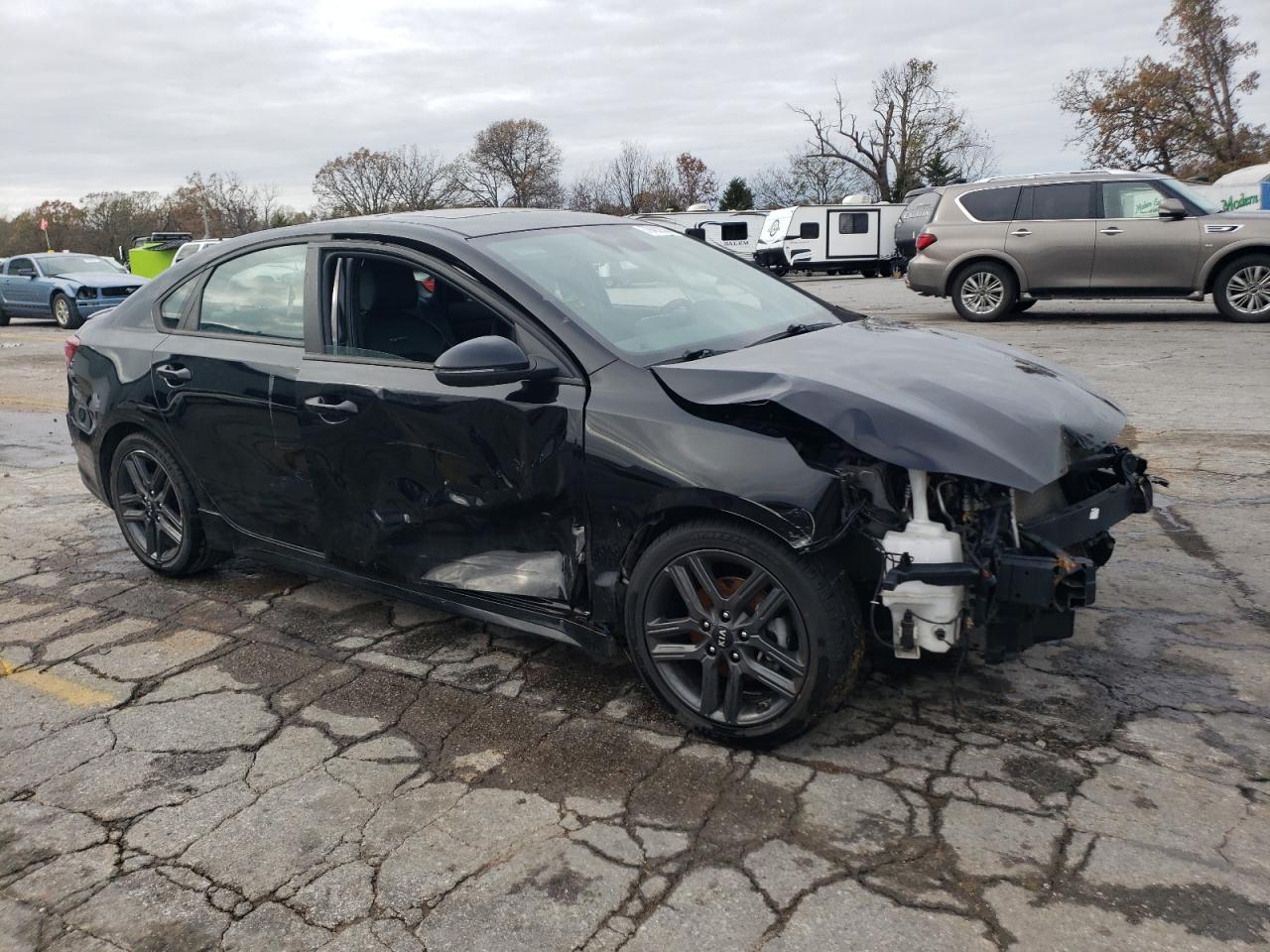 2021 KIA Forte VIN 3KPF34AD1ME269518 Copart auction photo, front end / side damage thumbnail 4