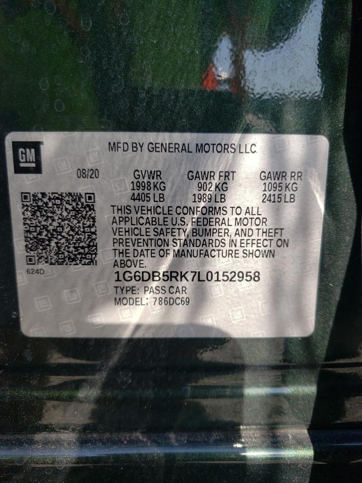2020 Cadillac CT4 VIN 1G6DB5RK7L0152958 Copart auction photo, front end damage thumbnail 12