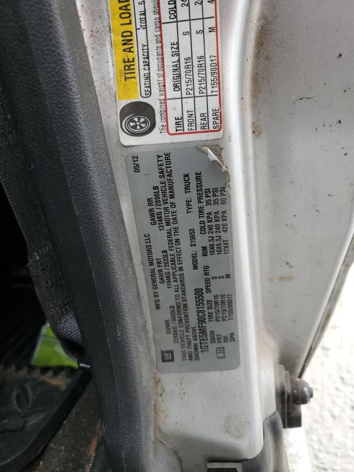 2012 GMC Canyon VIN 1GTE5MF90C8155500 Copart auction photo, front end damage thumbnail 12
