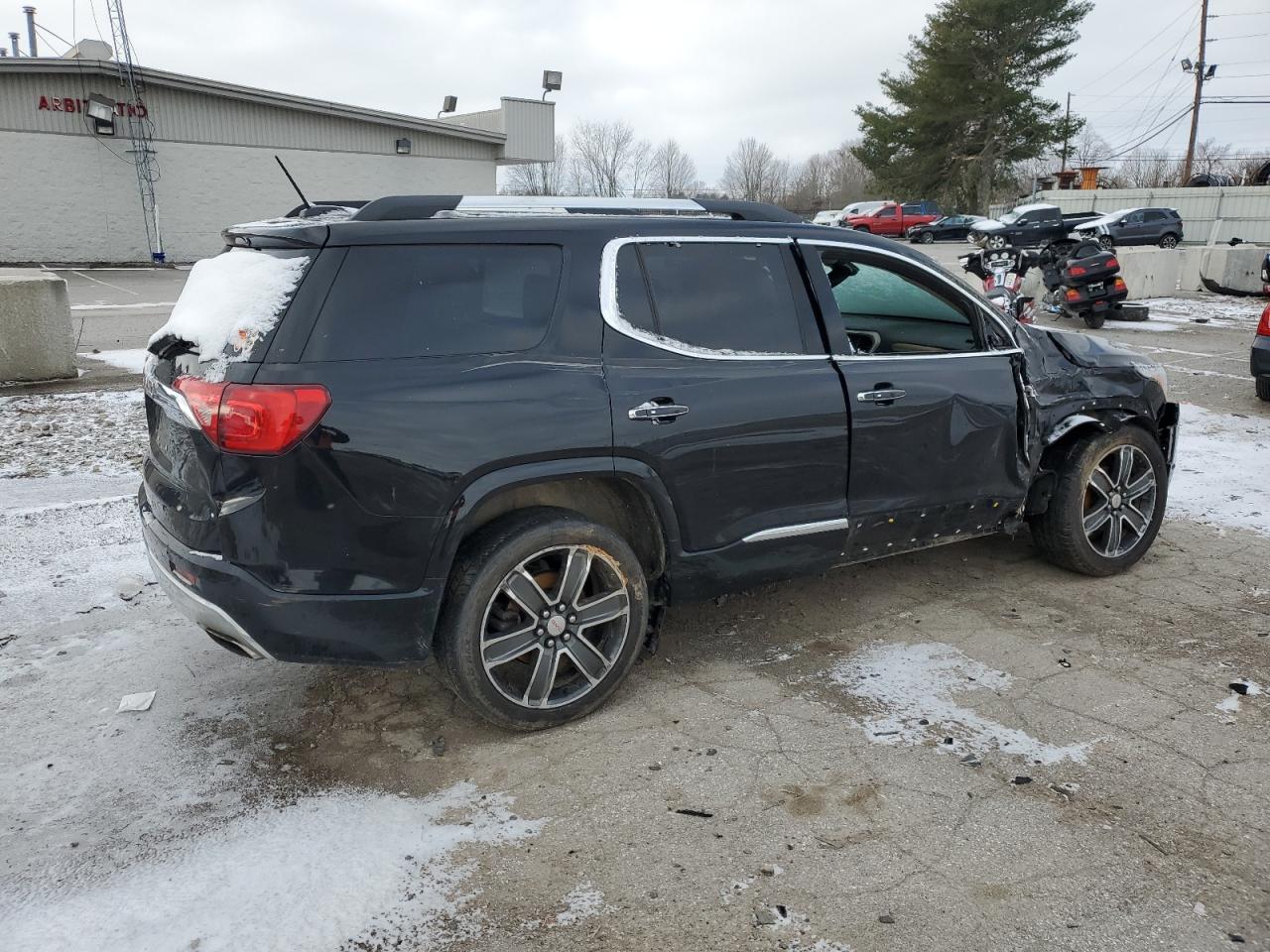 2017 GMC Acadia VIN 1GKKNPLS0HZ201828 Copart auction photo, front end / side damage thumbnail 3