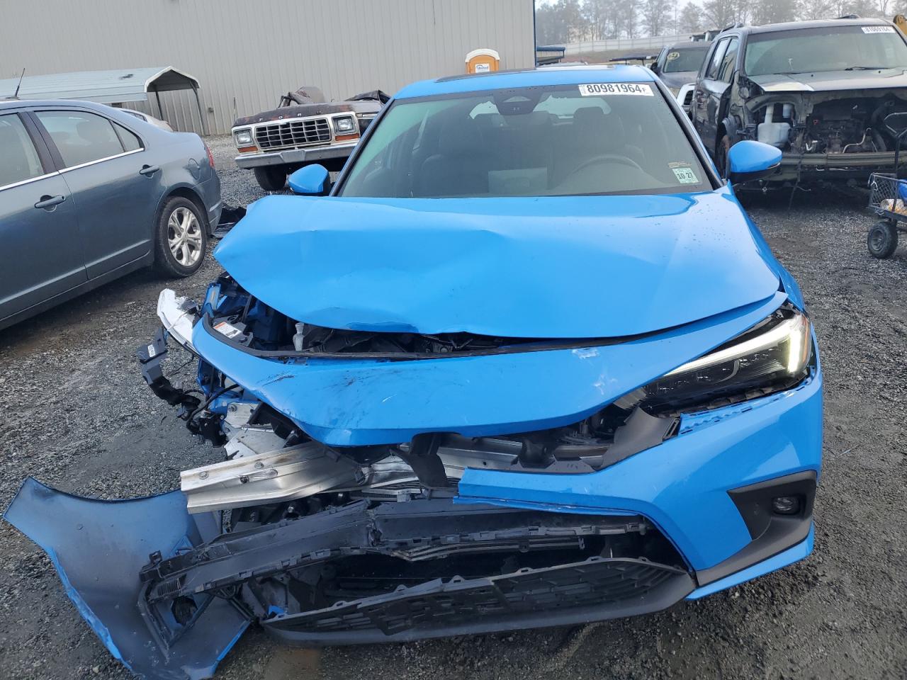 2022 Honda Civic VIN 19XFL1H85NE022172 Copart auction photo, front end damage thumbnail 5