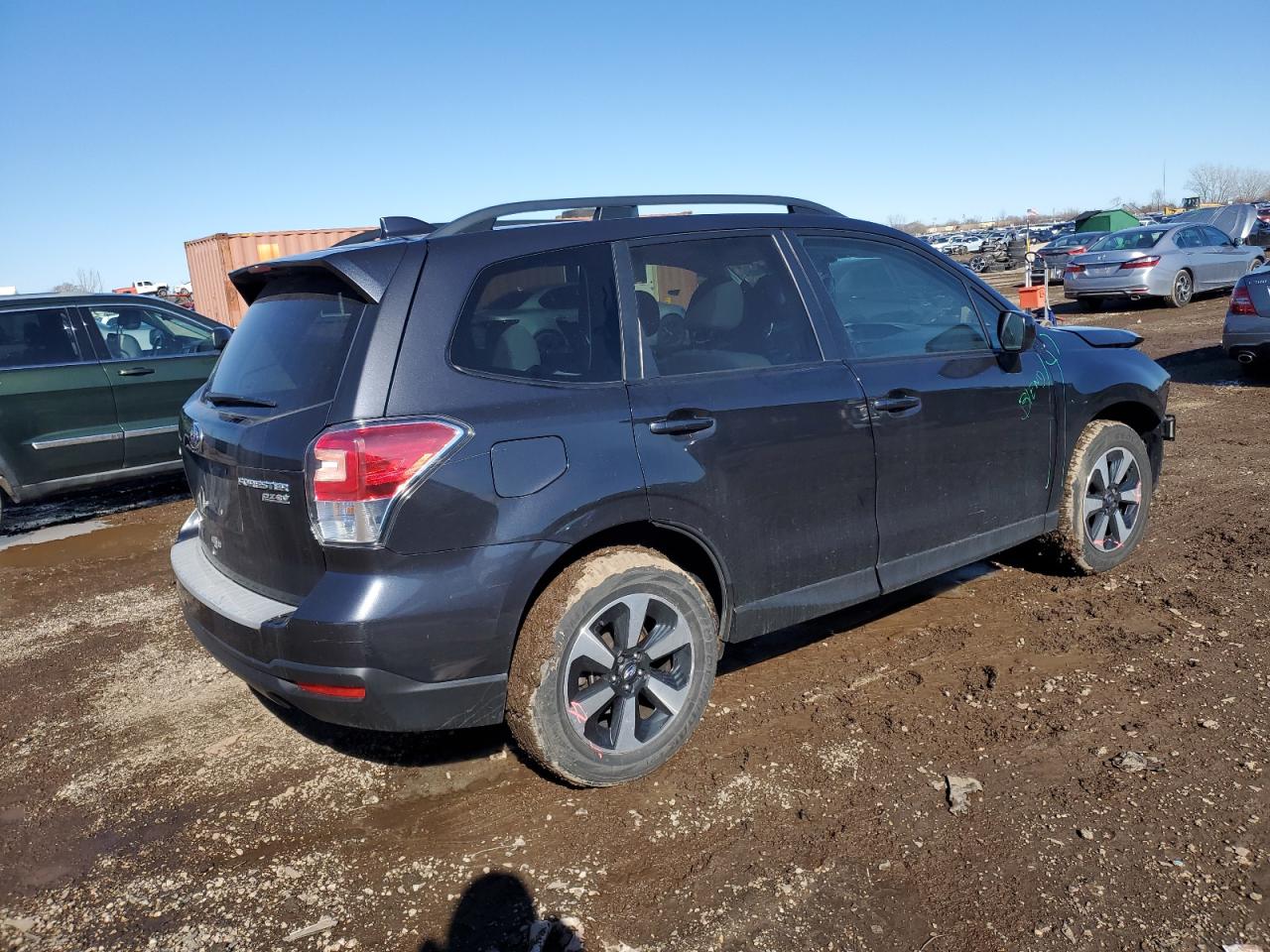 2017 Subaru Forester VIN JF2SJAEC4HH575621 Copart auction photo, front end / side damage thumbnail 3
