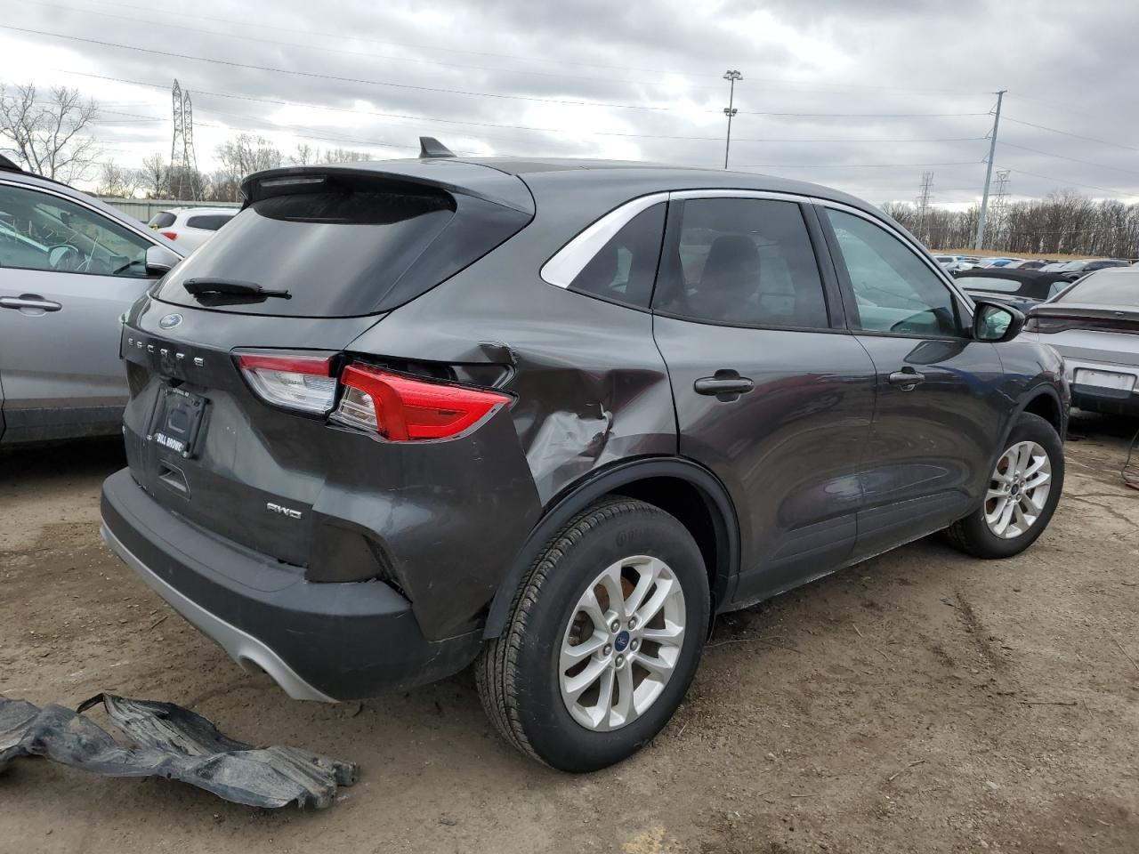 2020 Ford Escape VIN 1FMCU9G65LUC75159 Copart auction photo, rear end / side damage thumbnail 3
