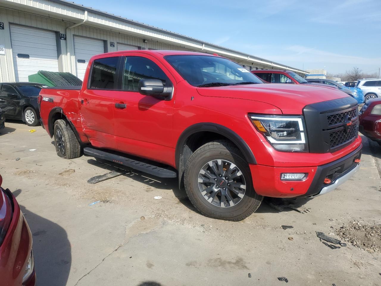 2020 Nissan Titan VIN 1N6AA1ED0LN504197 Copart auction photo, side damage thumbnail 4
