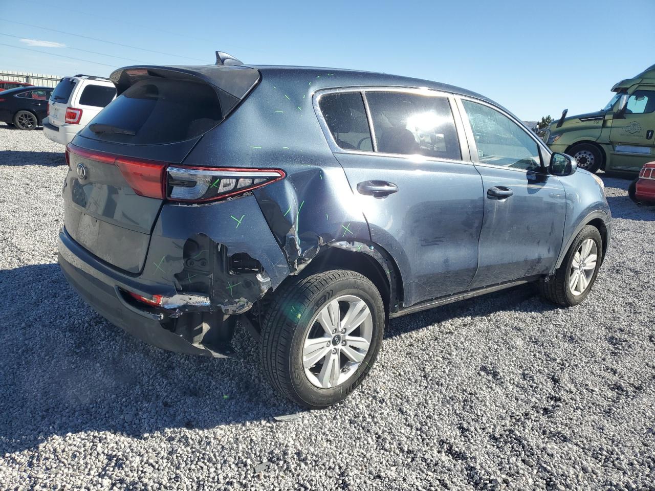 2019 KIA Sportage VIN KNDPM3AC4K7612418 Copart auction photo, rear end damage thumbnail 3