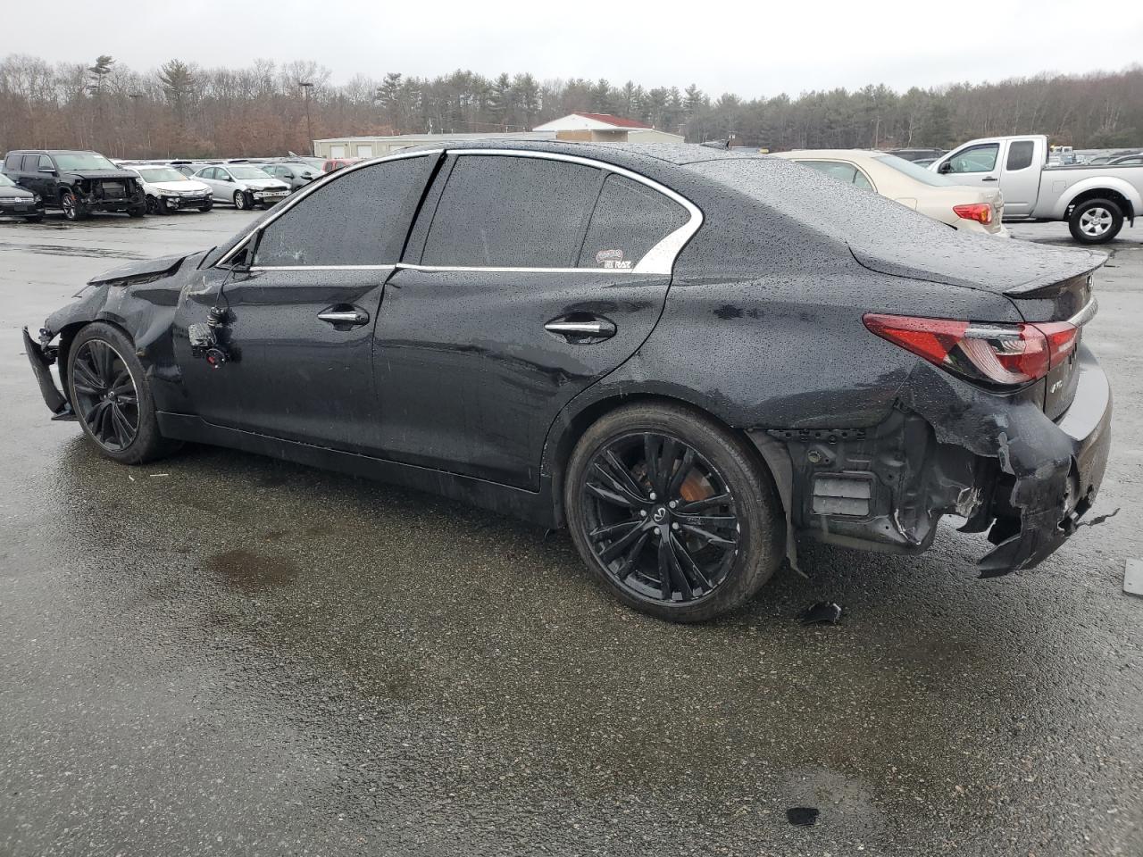 2020 Infiniti Q50 VIN JN1EV7ARXLM252478 Copart auction photo, rollover / side damage thumbnail 2