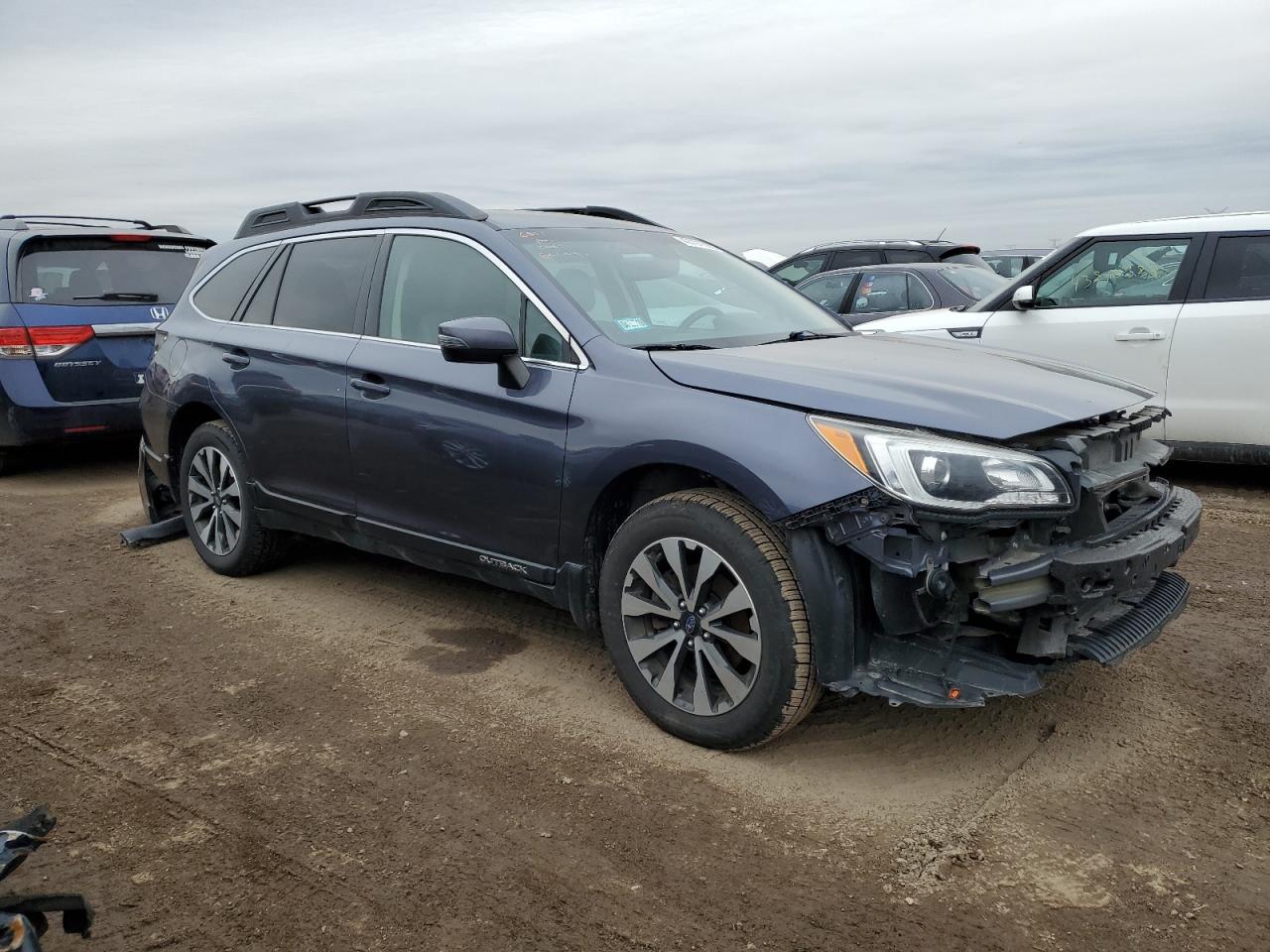 2017 Subaru Outback VIN 4S4BSANC0H3375677 Copart auction photo, front end / side damage thumbnail 4
