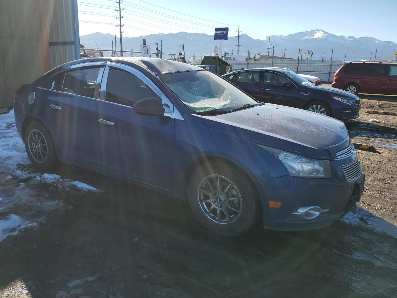 2012 Chevrolet Cruze VIN 1G1PD5SH3C7396352 Copart auction photo, front end / top/roof damage thumbnail 4