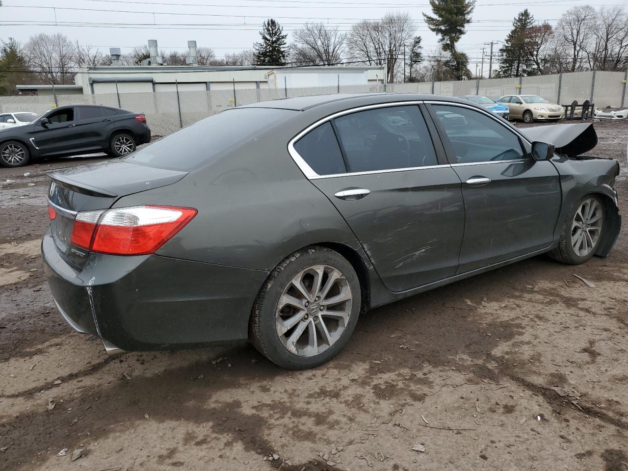 2014 Honda Accord VIN 1HGCR2F59EA152363 Copart auction photo, front end / side damage thumbnail 3