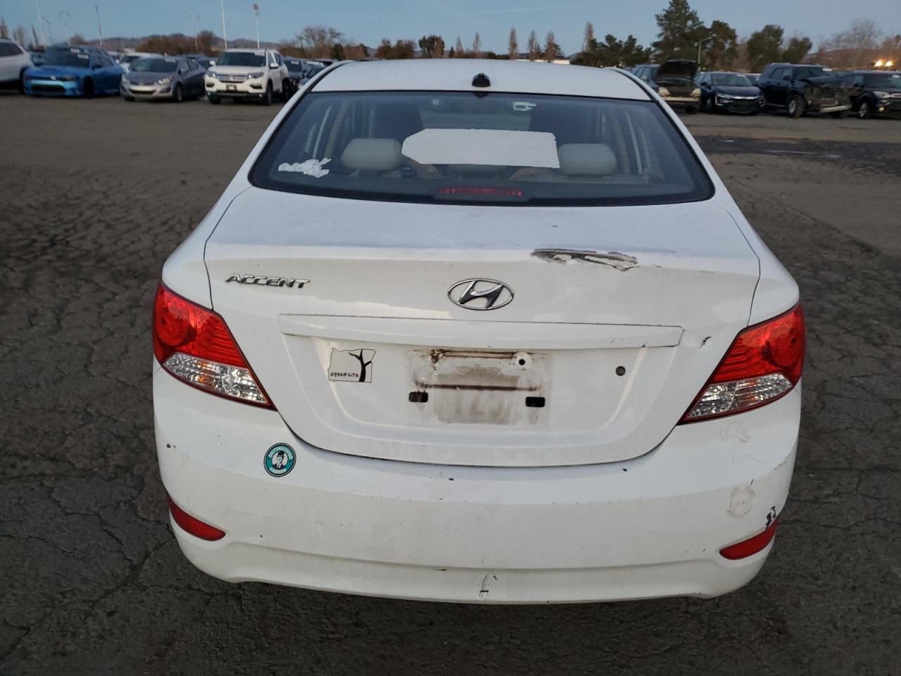 2014 Hyundai Accent VIN KMHCT4AE9EU696150 Copart auction photo, front end damage thumbnail 6