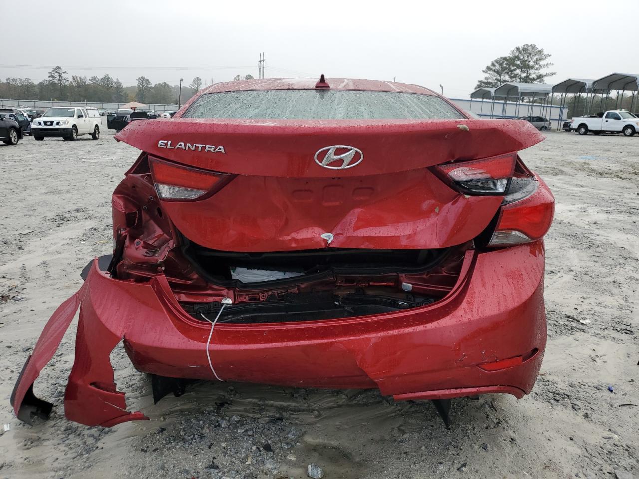 2016 Hyundai Elantra VIN 5NPDH4AE9GH665228 Copart auction photo, rear end damage thumbnail 6