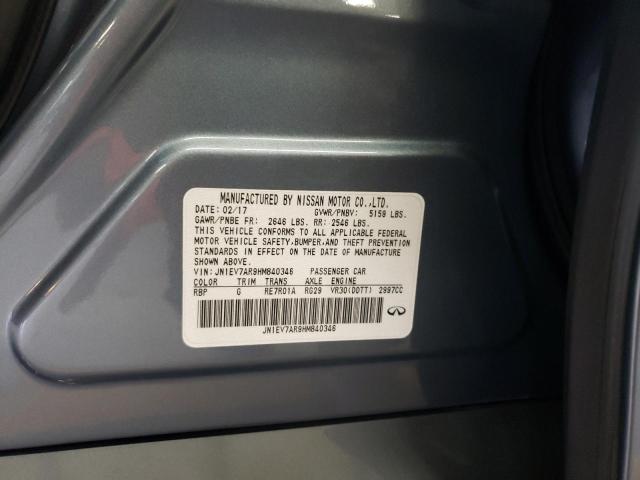 2017 Infiniti Q50 VIN JN1EV7AR9HM840346 Copart auction photo, side damage thumbnail 12