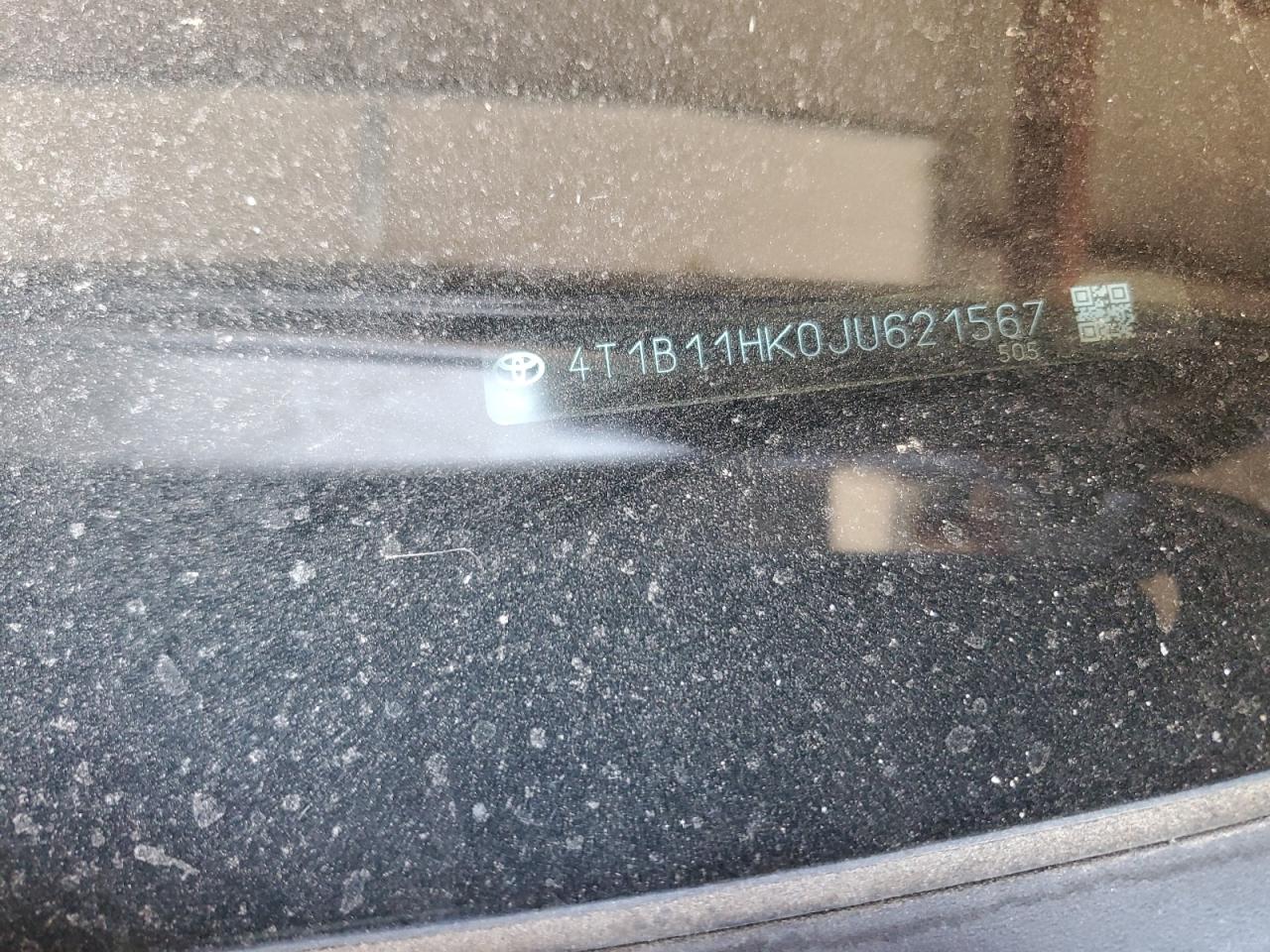 2018 Toyota Camry VIN 4T1B11HK0JU621567 Copart auction photo, rear end / front end damage thumbnail 12