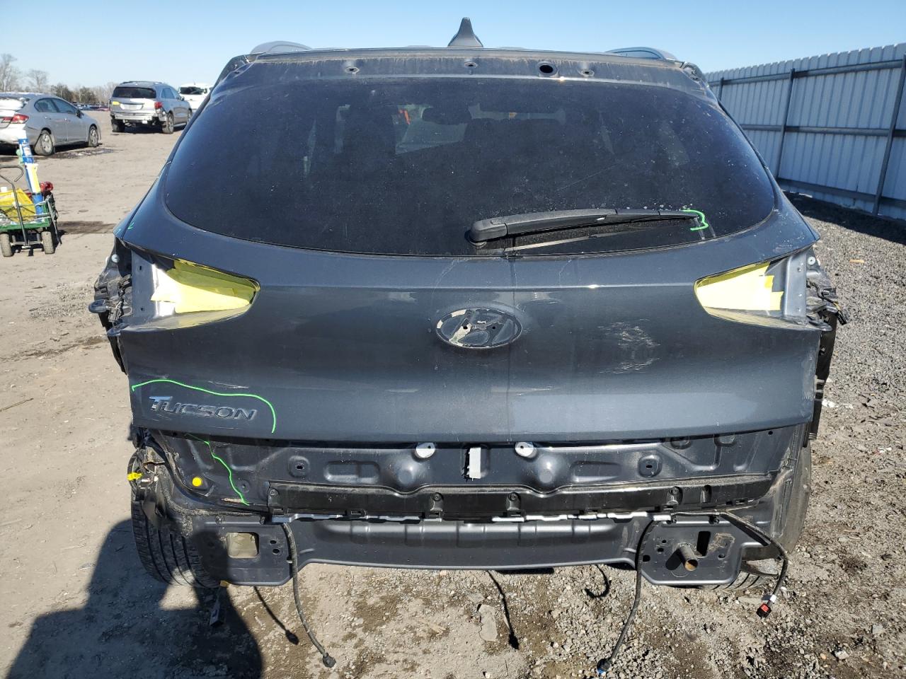 2021 Hyundai Tucson VIN KM8J33A44MU350871 Copart auction photo, rear end damage thumbnail 6