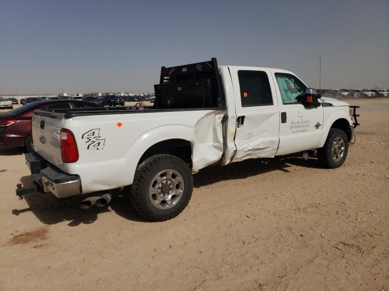 2015 Ford F250 VIN 1FT7W2BT0FEA27243 Copart auction photo, side damage thumbnail 3