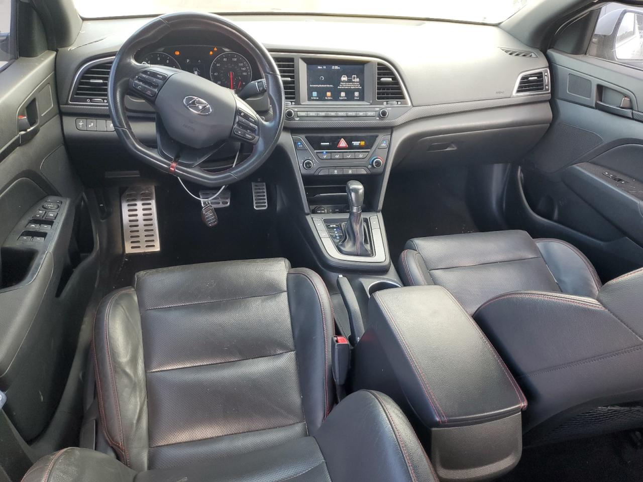 2018 Hyundai Elantra VIN KMHD04LB1JU507095 Copart auction photo, side / front end damage thumbnail 8