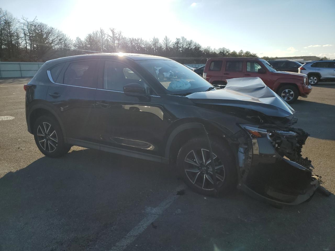 2017 Mazda CX-5 VIN JM3KFBDL3H0208934 Copart auction photo, front end / side damage thumbnail 4