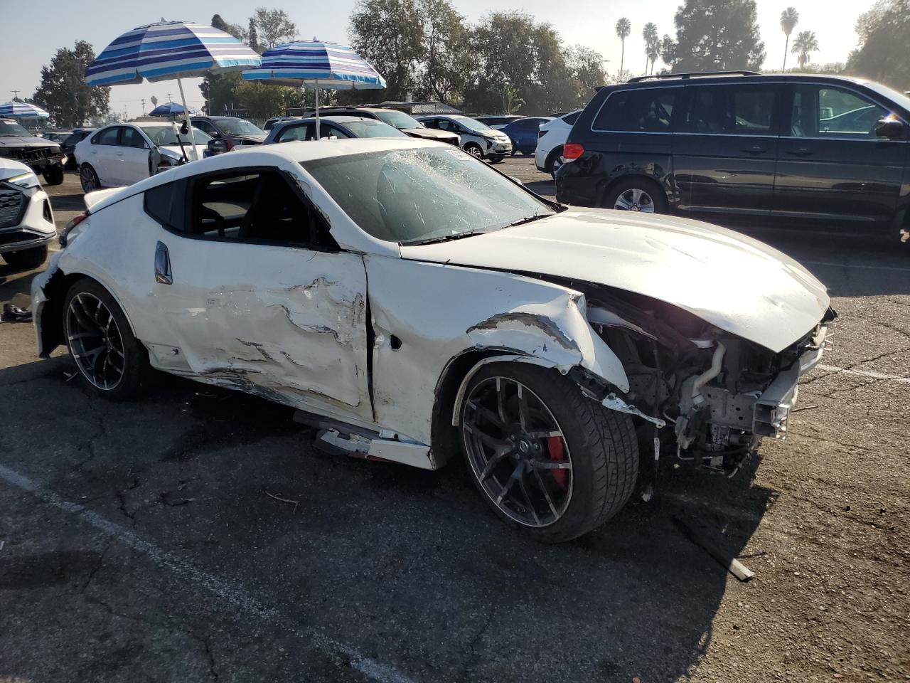 2019 Nissan 370Z VIN JN1AZ4EH1KM421837 Copart auction photo, all over damage thumbnail 4