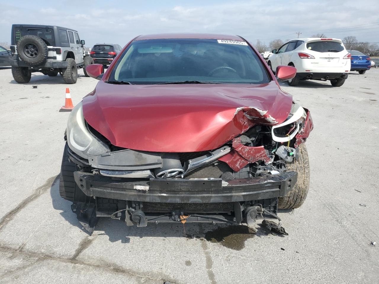2014 Hyundai Elantra VIN 5NPDH4AE5EH533418 Copart auction photo, front end damage thumbnail 5