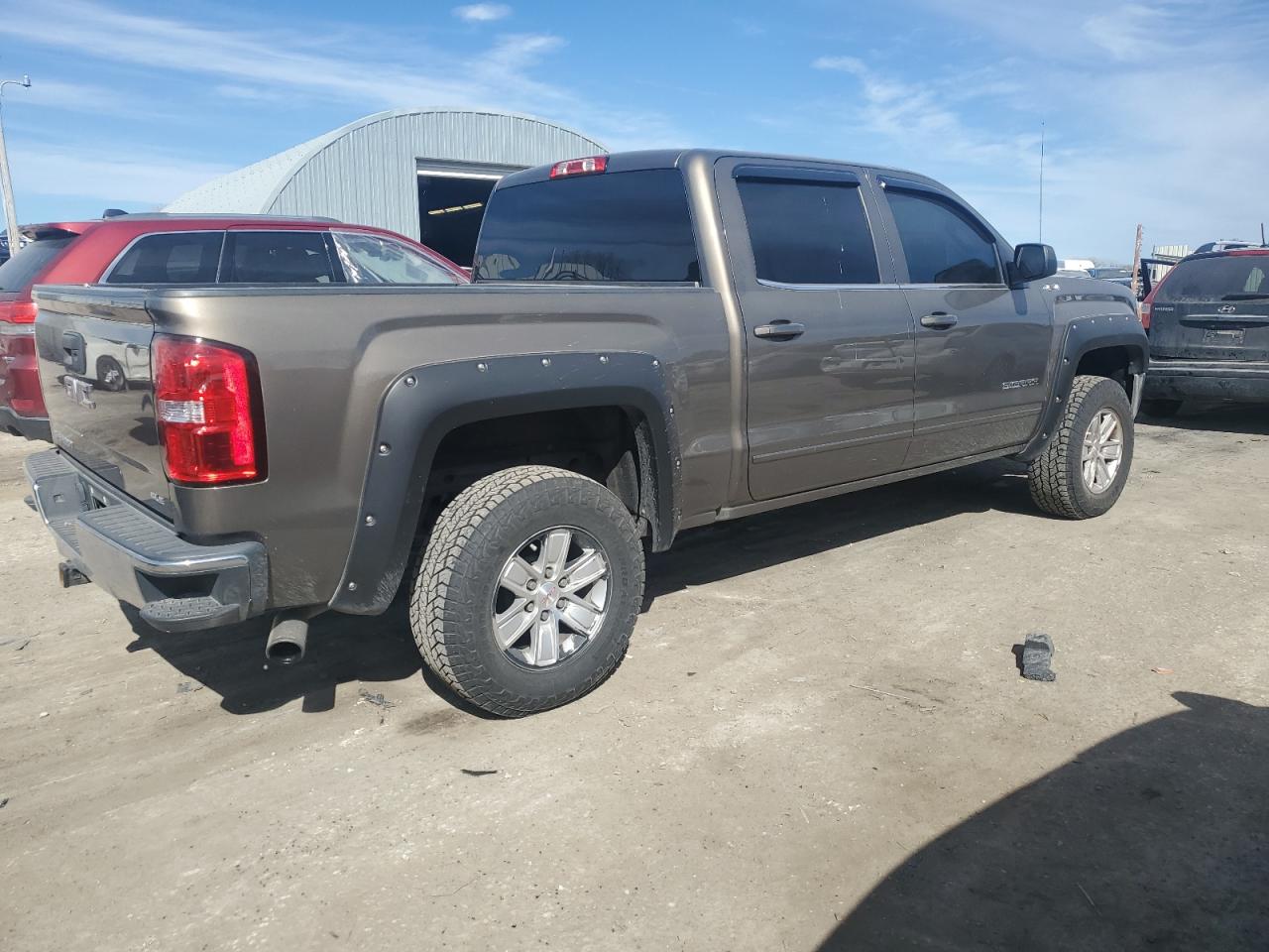 2014 GMC Sierra VIN 3GTU2UEC9EG444731 Copart auction photo, side damage thumbnail 3