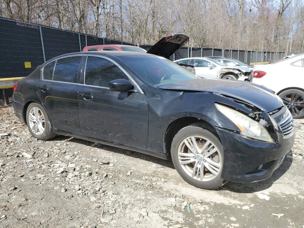 2012 Infiniti G VIN JN1CV6AR7CM978106 Copart auction photo, front end damage thumbnail 4