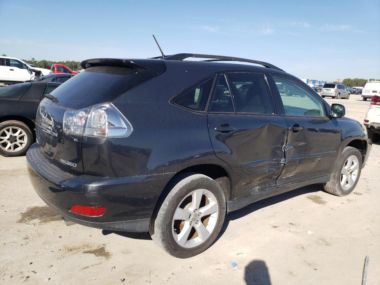 2007 Lexus RX VIN 2T2GK31U37C006656 Copart auction photo, side / front end damage thumbnail 3